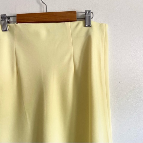 Loft Butter Yellow Satin Bias Midi Skirt LP- New without tags - Picture 4 of 8